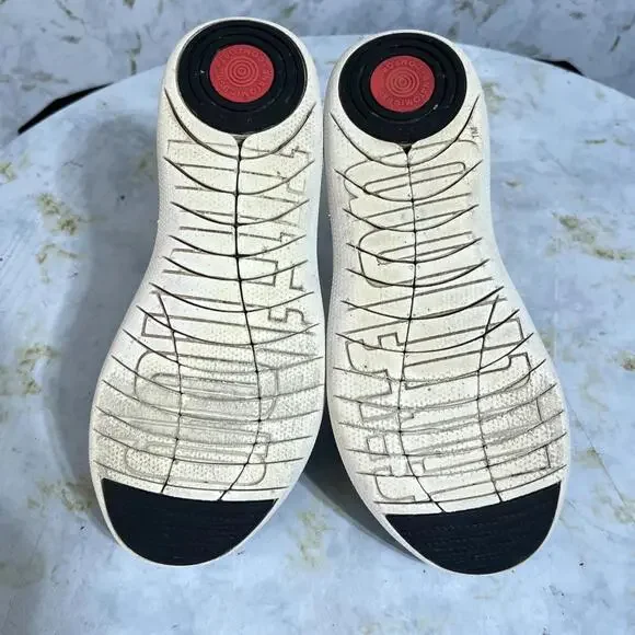 Fitflop Uberknit Womens Sz 6.5 Shoes Black White Slip On Comfort Casual Sneakers - Picture 8 of 13